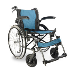 Medical Brace Αναπηρικό Αμαξίδιο 22" Πτυσσόμενο Ελαφρού Τύπου 51cm MB.W2003 Μπλε